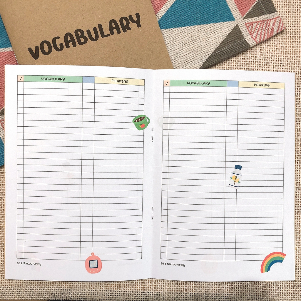 Vocabulary สมุดจดศัพท์ สมุดท่องศัพท์ จดได้มากถึง 1,120 คำ
