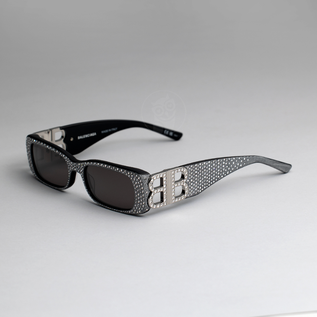 แว่นกันแดด BALENCIAGA รุ่น  BB0096S 013 SIZE 51 MM. (BLACK-SILVER-GREY)