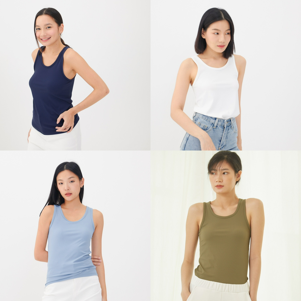 Picht Light U neckเสื้อแขนกุดคอยู เนื้อผ้าเย็นสบายเป็นพิเศษ