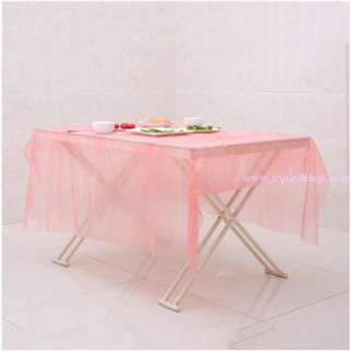 (10ชิ้น)kw665disposable table cloths ผ้าปูโต๊ะพลาสติก