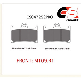 ผ้าเบรค CS project ผ้าเบรคหน้า R1M R6 ceramic performance product from circuit