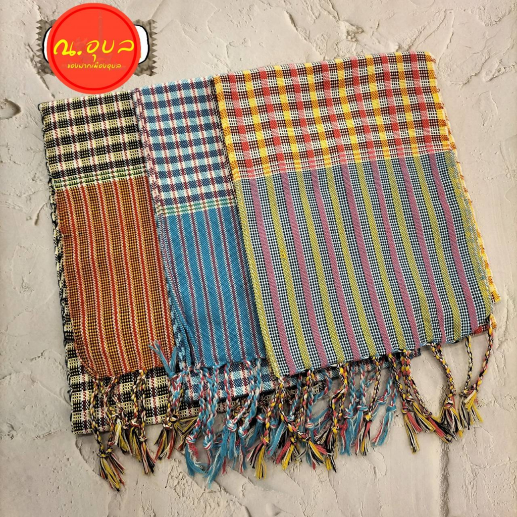 💚🌿🍀ผ้าพันคอผ้าฝ้ายทอมือ ลายสก๊อตครูสลาหน้าแคบ 📌📌สินค้าไม่ได้แพคใส่กล่อง แพคเกจถุงแก้วใสธรรมดา📌📌 - รูปที่ 4