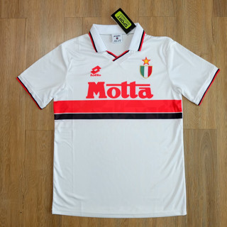 เสื้อบอลย้อนยุค เอซีมิลาน ที่เยือน AC Milan Away  ปี1993/94 เกรด AAA