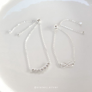 Sister J. cz diamond bracelet สร้อยข้อมือเงินแท้ /silver925