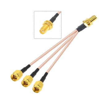 ขั้ว Connector 1 แยก 3 Splitter Adapter SMA Female to 3X SMA Male RF Cable RG178