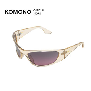 KOMONO Neo Red sand แว่นกันแดด ทรงโค้งเว้า สีใส