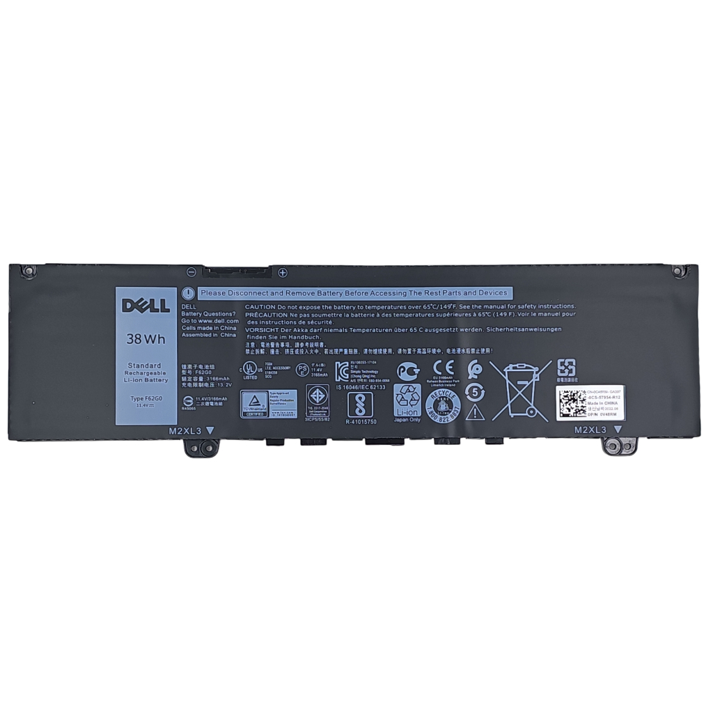 BATTERY แบตเตอรี่ เดล F62G0 DELL Inspiron 13 5370 7370 7373 7380 7386  Vostro 5370 P83G P87G