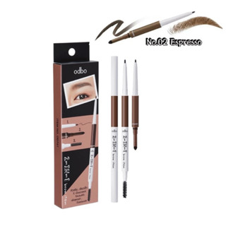 ODBO 2-IN-1 BROW ITEM โอดีบีโอ ดินสอเขียนคิ้ว 2 IN 1 NO.02