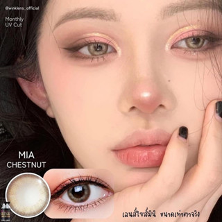 คอนแทคเลนส์🌈Mia🌈 Chestnut / Gray (Wink) ขนาดบิ๊กอาย💖ขายดี🍭