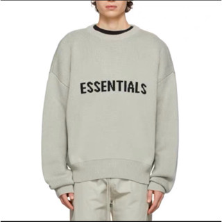 ใหม่พร้อมส่ง ของแท้ Essentials Fear Of God Knit Sweater Concrete Colorway