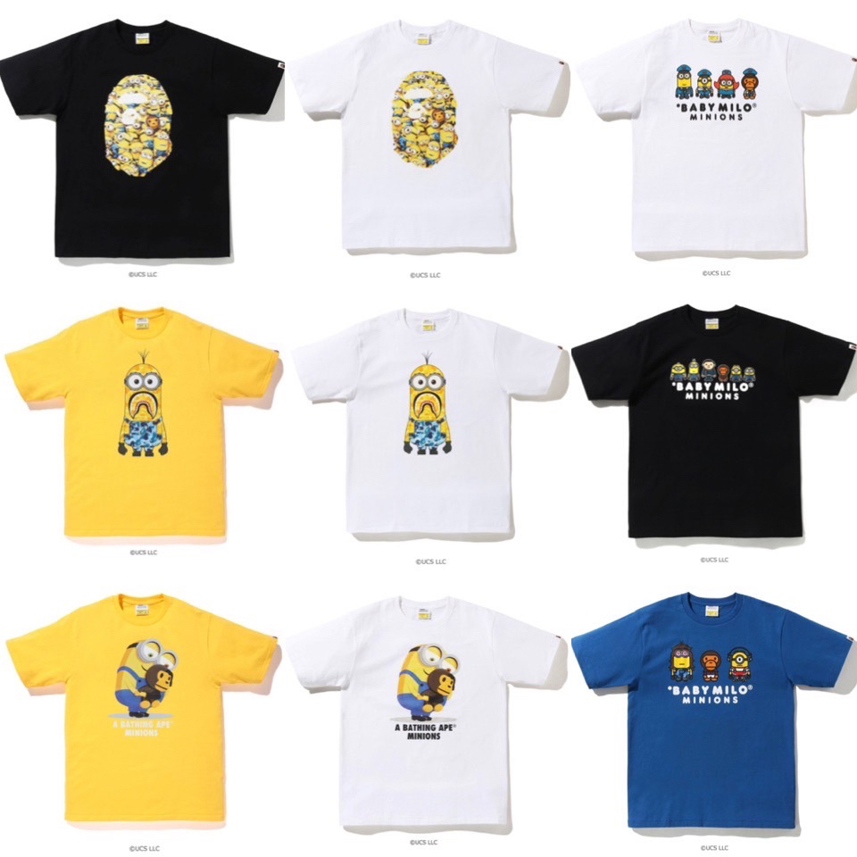[พร้อมส่ง] เสื้อ BAPE x MINIONS COLLECTION คอลเลคชั่นพิเศษจากญี่ปุ่น