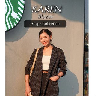 CHANEE - CN087 Karen blazer เบลเซอร์ลายริ้ว