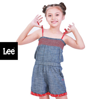 LEE KIDS แท้ 100%  งานใหม่ ป้านห้อยครบ เอี๊ยม เด็กผู้หญิง รุ่น LK K1032501 สีฟ้า ราคา 1690.-