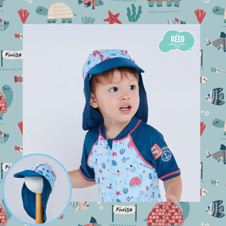 KEED :  หมวกกันแดด มีผ้าคลุมด้านหลัง &gt;&gt; AQUATIC&lt;&lt;