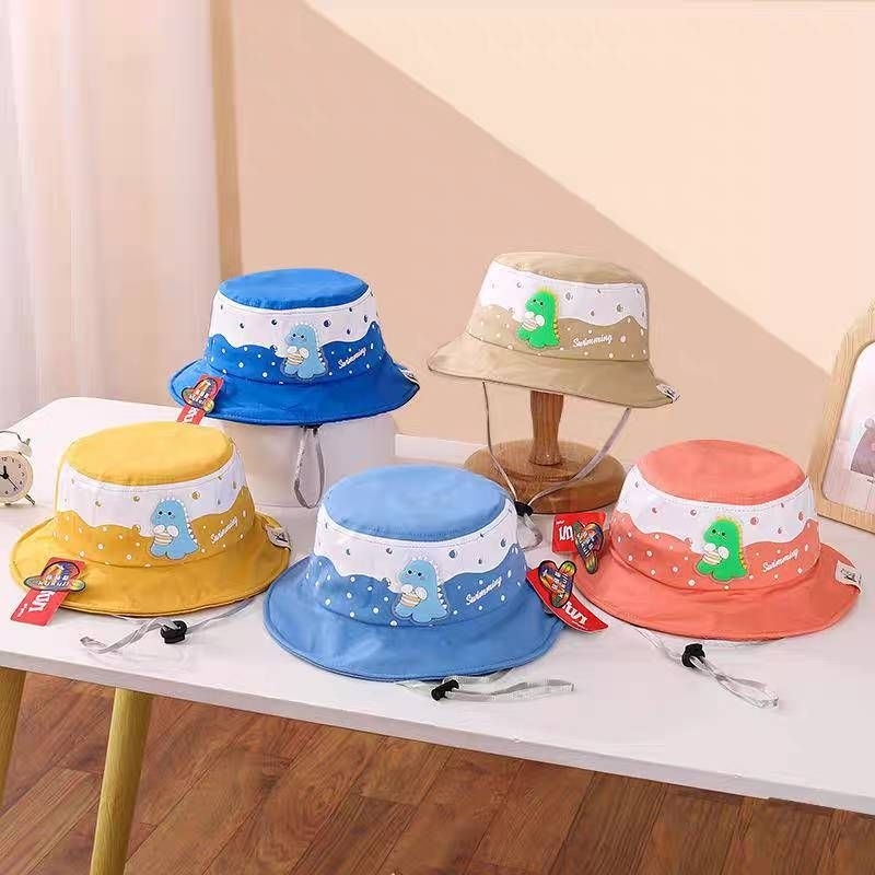 [พร้อมส่ง] หมวกเด็ก 1ปี-6ปี รอบหัว:51-53 cm. หมวกบักเก็ต (Bucket) แต่งลายการ์ตูนก๊อตจิ หมวกแฟชั่นเด็ก หมวกเด็กน้อย