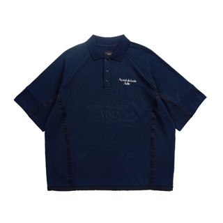 acmé de la vie HALF SLEEVE OVERFIT PIQUE Shirt (NAVY)