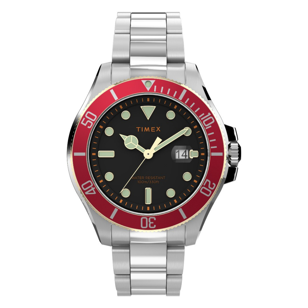 Timex TW2V27400 HARBORSIDE COAST นาฬิกาข้อมือผู้ชาย สีเงิน หน้าปัด 43 มม.