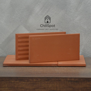 Terracotta Tile Plate (Size 9.9 x 19.8 x 1 cm), แผ่นกระเบื้องดินเผา ขนาด 9.9 x 19.8 x 1 ซม. 1 ชิ้น