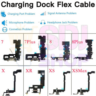 แพรตูดชาร์จ พร้อมไมค์ Charging Port  Flex Cable 6 6S 6Plus 6SPlus 7 7Plus 8 Plus X XR XS Max