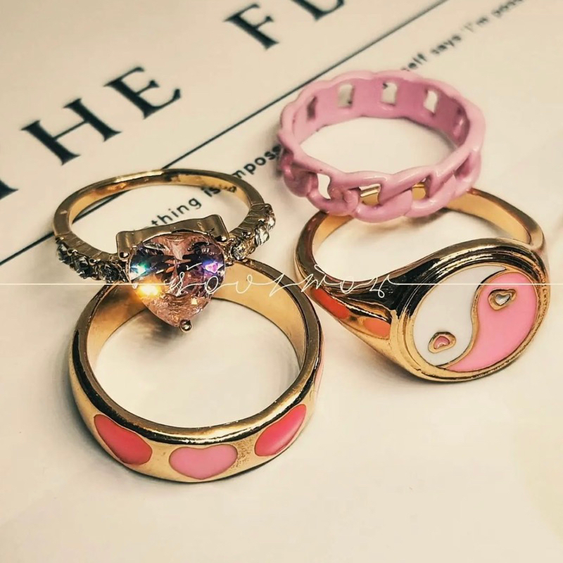 ❗️Sale 170❗️ Taffy Glod-Pink Rings