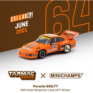 Tarmac Works 1/64 COLLAB64 Minichamps x Tarmac Works 1/64 Porsche 935 Zolder DRM 1977 #52 Winner