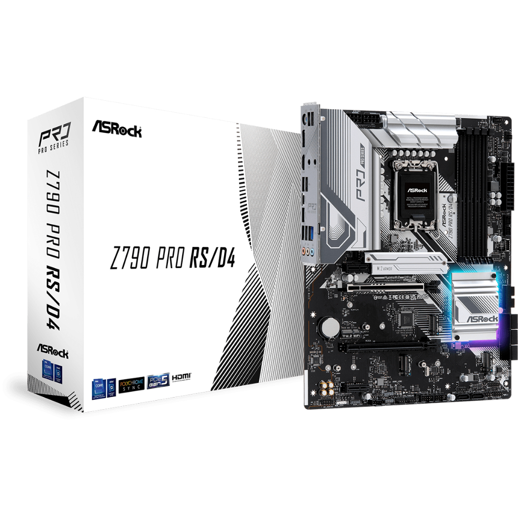 MAINBOARD (เมนบอร์ด) ASROCK Z790 PRO RS/D4 (DDR4) (SOCKET LGA 1700)  รับประกัน 3 - Y