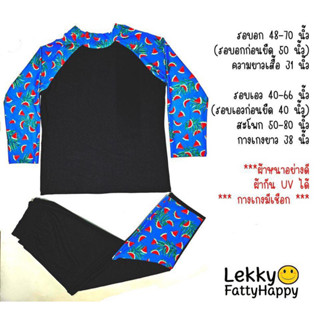 ชุดว่ายน้ำคนอ้วนไซส์ใหญพิเศษ อก 48-70”, เอว 40-66”