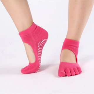 ถุงเท้าโยคะ ฟิสเนส (สีชมพู) ถุงเท้ากันลื่น กันลื่น Yoga Socks