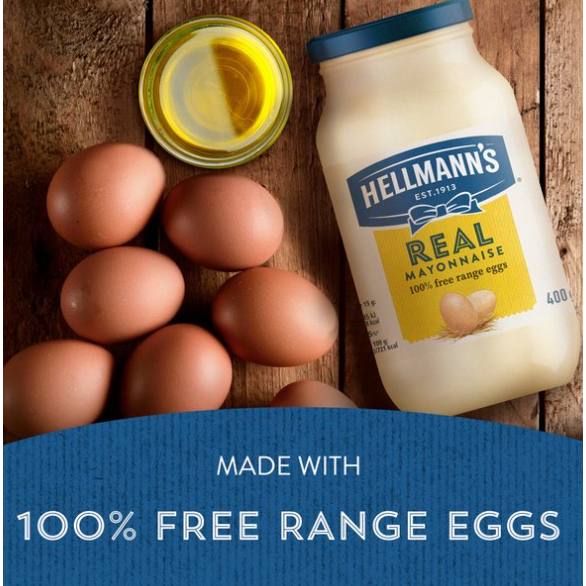 Hellmann's real mayonnaise 460ml.-เฮลแมนส์เรียลมายองเนส 460มล.