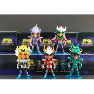 โมเดลเซนต์เซย่า Saint Seiya ชุด 5ตัว กล่องม่วง ชุด1 ขนาด 10 ซม.