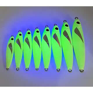 A-013 เหยื่อจิ๊กสีเขียวเรืองแสง Glow Green Hologram Jig 30g-150g งานทะเล