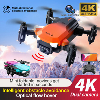 【ของขวัญฟรี】การควบคุมระยะไกล UAV 4K HD กล้องมุมกว้าง Drone 1080P 4K WIFI FPV เสียงพึมพำกล้องคู่ เรียลไทม์ส่งเฮลิคอปเต