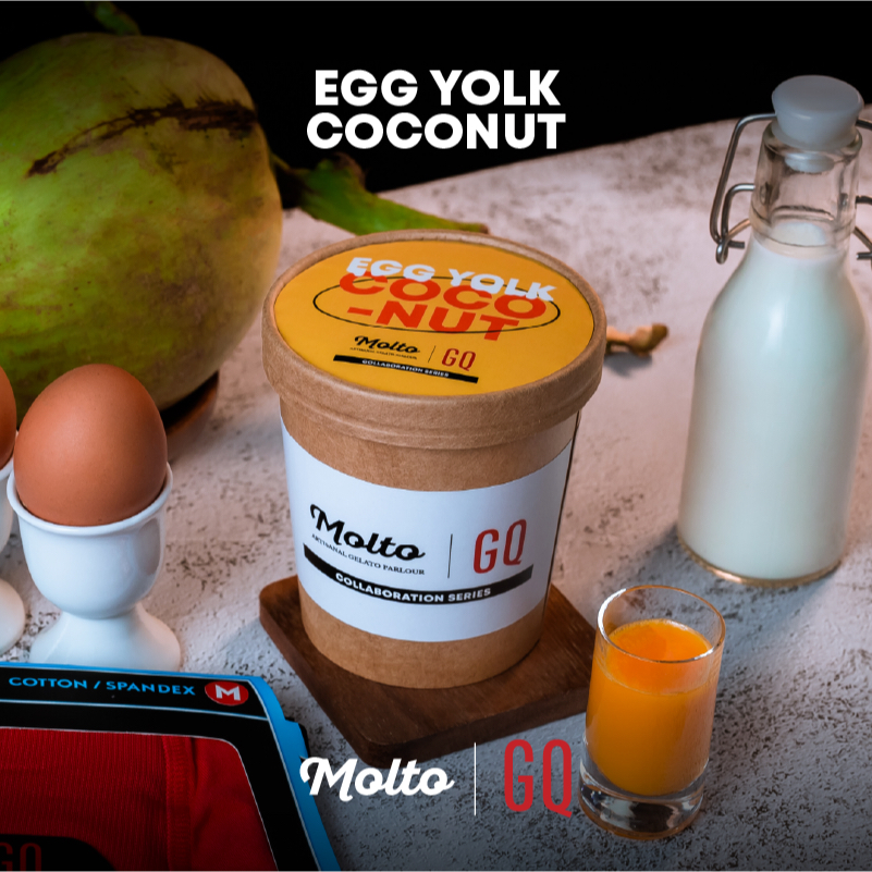 Molto x GQ : Egg yolk coconut (ไอศกรีม 1 ถ้วย 16 oz.) - Molto Premium Gelato