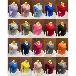เสื้อคอกลมแขนยาว เต็มตัว (ผ้าคอตตอน) ทรงสวย สินค้าขายดี