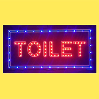 ป้ายไฟ LED TOILET  ตกแต่งหน้าร้าน ป้ายไฟประดับตกแต่ง  ป้ายไฟตัวอักษร