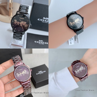 👑ผ่อน0%~แท้100%👑 นาฬิกาข้อมือ สีม่วง Coach Grand Purple Case &amp; Bracelet Ladies Watch 14502923 14502925