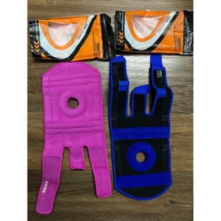 AOLIKES KNEE SUPPORT ผ้าพยุงหัวเข่า ลดปวดอักเสบหัวเข่า (รุ่นวงกลมตรงกลางเข่า-ซองดำส้ม)