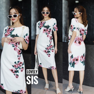🌈🌿🌼🌸🌺💖💙🇰🇷 Rose Floral Maxi Dress