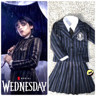 BABYGAGA ❤️‍🩹❤️‍🩹 ชุดWednesday Netflix Wednesday เวนส์เดย์ อดัมส์ รับตัดชุด ชุดนักเรียน Wednesday Addams Enid Sinclair