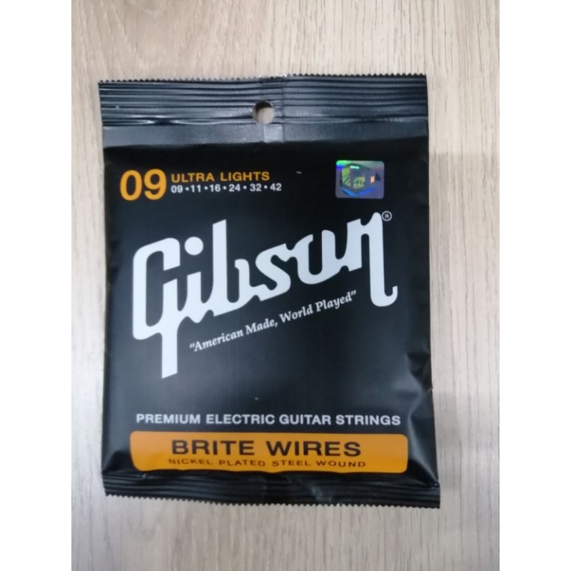 สายกีต้าร์​ไฟฟ้า​ Gibson​ No.09 (ชุด​ 6​ เส้น)​