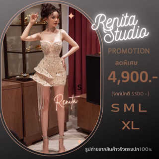 ชุดเดรสเพชรปักเลื่อมทั้งตัว Renita ตรงปก100%ใส่ไปงานแต่ง งานวันเกิด