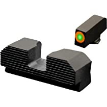 XS SIGHTS Minimalist Tritium Night Sights, Fits Glock MOS Pistols, Blacked Out Rear, Dual Illuminated Orange Tr