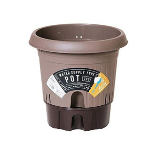 Flower pot กระถางต้นไม้ 300 ml รดน้ำอัตโนมัติ สีน้ำตาล JP Quality 29x29x29 cm MA-2288