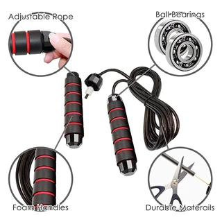 🚚จัดส่งจากประเทศไทย🚚กระโดดเชือก เชือกออกกำลังกาย jump rope เชือกกระโดดแบบไม่พันกัน พร้อมลูกปืน