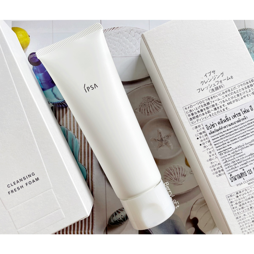 ฉลากไทย IPSA Cleansing Fresh Foam โฟมล้างหน้า แพ็คเกจรุ่นใหม่ล่าสุด ผลิตปี 2024