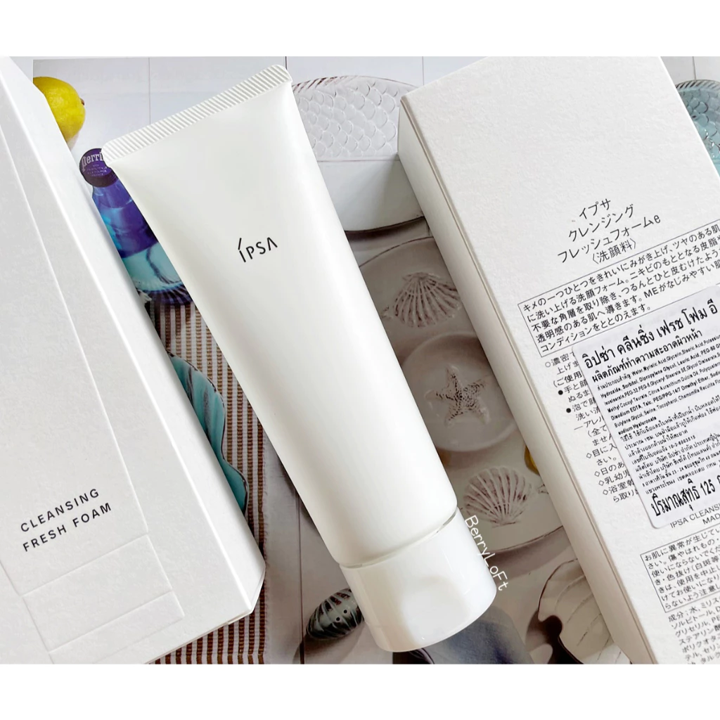 ฉลากไทย IPSA Cleansing Fresh Foam โฟมล้างหน้า แพ็คเกจรุ่นใหม่ล่าสุด
