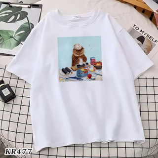 เสื้อยืดน้องแมว 🐱  พร้อมส่ง ลายน่ารักมากก