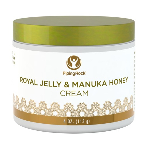 ครีมน้ำผึ้งมานูก้า นมผึ้ง 113กรัม Manuka Honey Cream with Royal Jelly, 4 oz PipingRock