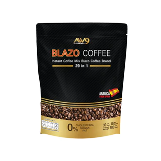 สูตรเก่าเซต1 ห่อ BLAZO COFFEE กาแฟ เพื่อสุขภาพ (29IN) ตรา เบลโซ่ คอฟฟี่(1 ห่อบรรจุ 20 ซอง)