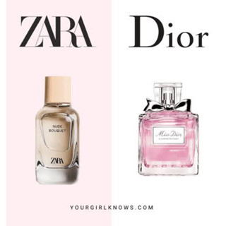 น้ำหอมซาร่า Zara nude bouquet กลิ่นเหมือน miss Dior เหมือน10เต็ม10